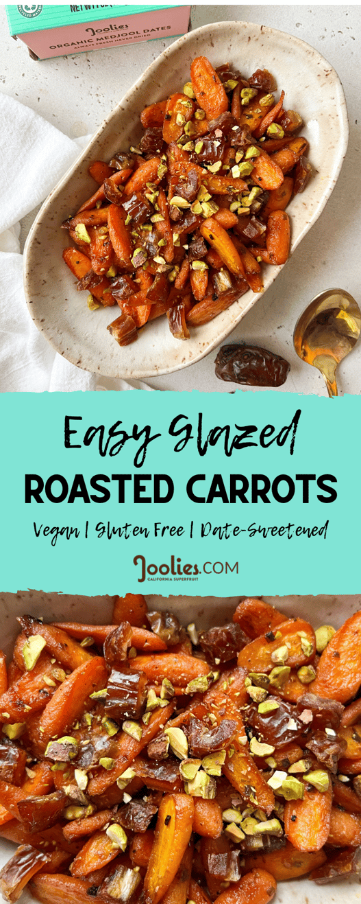 Glazed Roasted Carrots with Dates and Pistachios